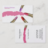 Elegant Pearl Makeup Artist Visitekaartje (Voorkant / Achterkant)