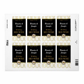 Elégant Pearl Monogram Mariage Mini Étiquettes de (Feuille entière)
