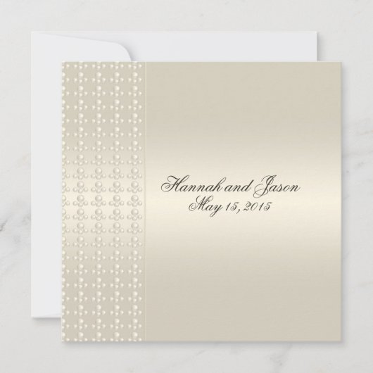 Elegant Pearl Satin Kaart (Voorkant)