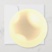 Elegant Pearl Simple Chic Faire-part de mariage (Dos)