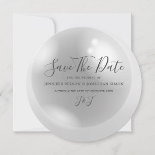 Elegant Pearl Simple Chic Save The Date