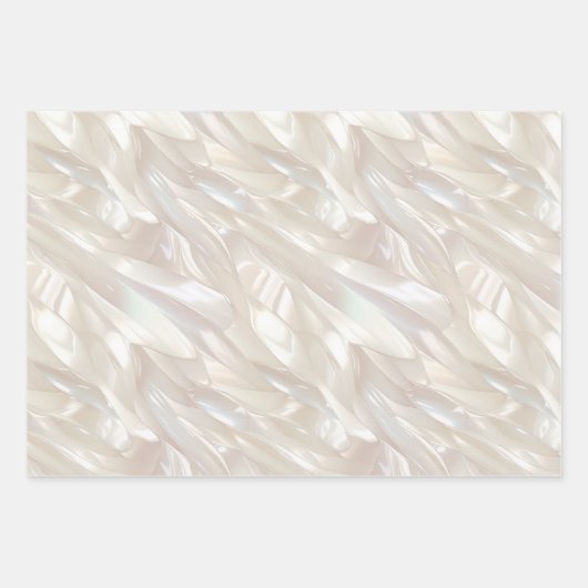 Elegant Pearl White Shell Abstract Inpakpapier Vel (Voorkant)