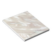Elegant Pearl White Shell Abstract Notitieblok (Schuin)
