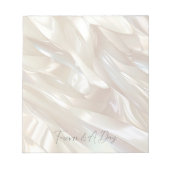 Elegant Pearl White Shell Abstract Notitieblok (Voorkant)