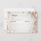 Elégant Pearls Fête des mariées Recette Carte (Devant)