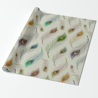 Elegant pekelvederpatroon Verlooppapier Cadeaupapier