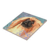 Elegant Pekingese Tegeltje (Zijkant)