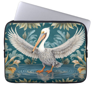 Elegant Pelikaan Vogel Tropisch Paradijs Laptop Sleeve