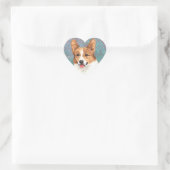 Elegant Pembroke Welsh Corgi Hart Sticker (Tas)