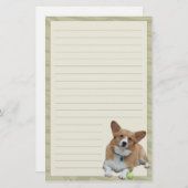 Elegant Pembroke Welsh Corgi Stationery Briefpapier (Voorkant / Achterkant)