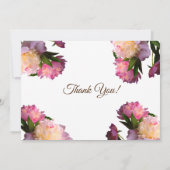 Elegant Penoy bloemen Weddenschap RSVP Kaart (Achterkant)