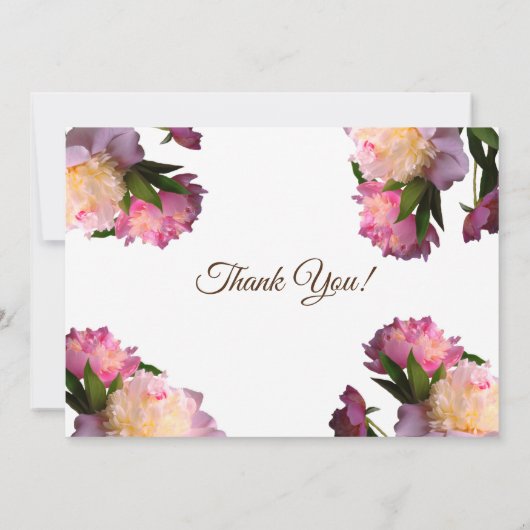 Elegant Penoy bloemen Weddenschap RSVP Kaart (Achterkant)