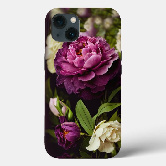 Élégant Peonies et étui téléphonique Rose (Verso)