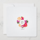 Elegant Peonies Fiançailles Invitation (Dos)