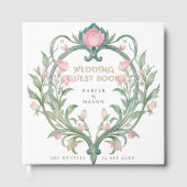Elegant Peonies Mariage Foil Livre d'invité (Recto)