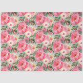 Elegant Peonies op grijs Tissuepapier (Voorkant)