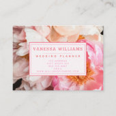 Elégant Peonies Roses - Carte de visite personnali (Devant)