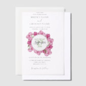 Elégant Peonies roses Invitations de mariage (Compenser)