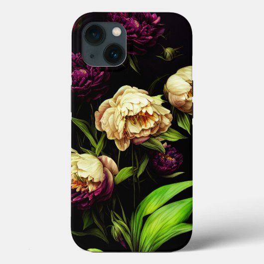 Elegant Peonies & Rozen Telefoon Case (Achterkant)