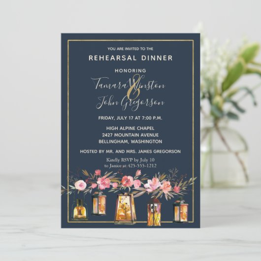 Elegant Peonies Rustic String Lights Kaart (Staand voorkant)