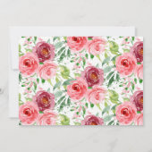 Elegant Peony Floral Vrijgezellenfeest Tea Invitat Kaart (Achterkant)