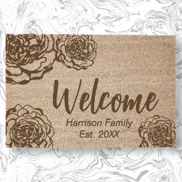 Elegant Peony Nom de famille Elegant Welcome Coir