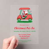 Elegant Père Noël Golf Christmas Party Invitation (In situ (ordinateur de poche))