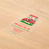 Elegant Père Noël Golf Christmas Party Invitation (Poser)