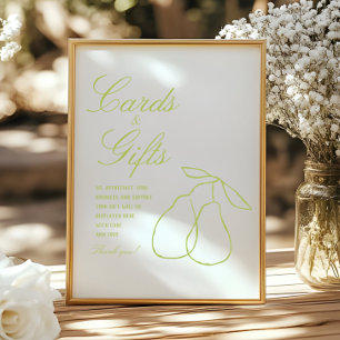 Elegant Perfect Pear Minimal Vrijgezellenfeest Dis Poster
