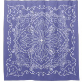Elegant Periwinkle Blue Flourish Pattern Paars Douchegordijn (Voorkant)