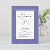 Elegant Periwinkle Blue Wedding Couples Shower Kaart (Staand voorkant)