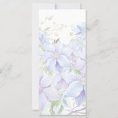 Elegant Periwinkle Clematis huwelijksprogramma (Achterkant)