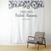 Elegant Periwinkle Floral Backdrop Vrijgezellenfee Wandkleed (In situ)