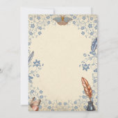 Elegant Periwinkle Floral Wedding Save The Date (Achterkant)