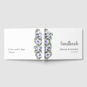 Elegant Periwinkle Paarse Florals Wedding Gastenboek (Volledig)