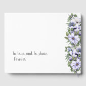 Elegant Periwinkle Paarse Florals Wedding Gastenboek (Achterkant)