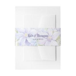 Elegant Periwinkle Wedding Uitnodigingen Wikkel