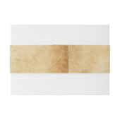 Elegant perkament Custom Monogram Wedding Uitnodigingen Wikkel (Achterkant Voorbeeld)