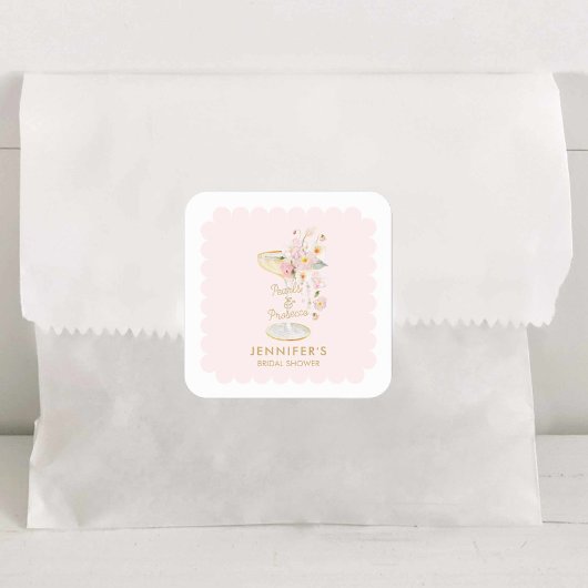 Élégant Perles et Autocollant de Réception de Mari