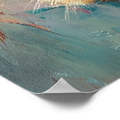 Elegant Persian Kitten – Cute Pastel Digital Portr Poster (Hoek)