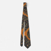 Elegant Persian Pattern Tie – Gold & Black Classic Stropdas (Achterkant)