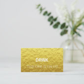 Elegant Personal Gold Wedding Drink Ticket (Staand voorkant)