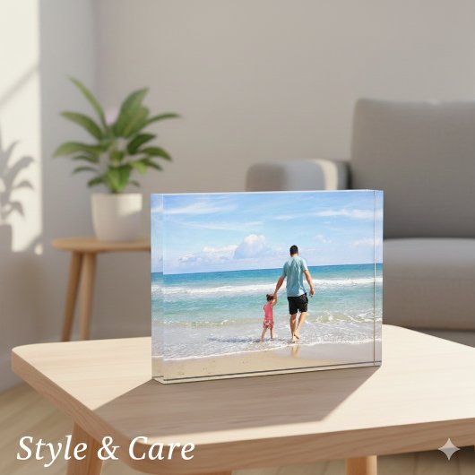 Elegant Personalized Acrylic Photo Plaque Fotoblokken