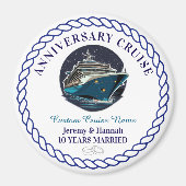 Elegant Personalized Anniversary Cruise Cabin Door Magneet (Voorkant)