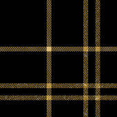 Elegant Personalized Black Gold Tartan Blanket Fleece Deken