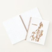 Elegant Personalized Botanical Illustration Notitieboek (Binnen)