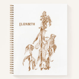 Elegant Personalized Botanical Illustration Notitieboek