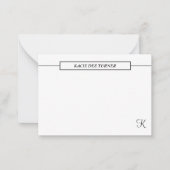Elegant Personalized Business Flat Note Kaart Notitiekaartje (Voorkant)