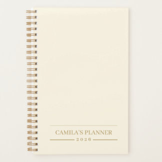 Elegant Personalized Design | Minimalist Ivory Planner
