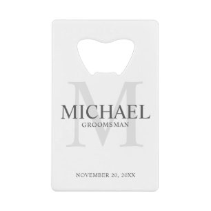 Elegant Personalized Groomsmen Kredietkaart Flessenopener